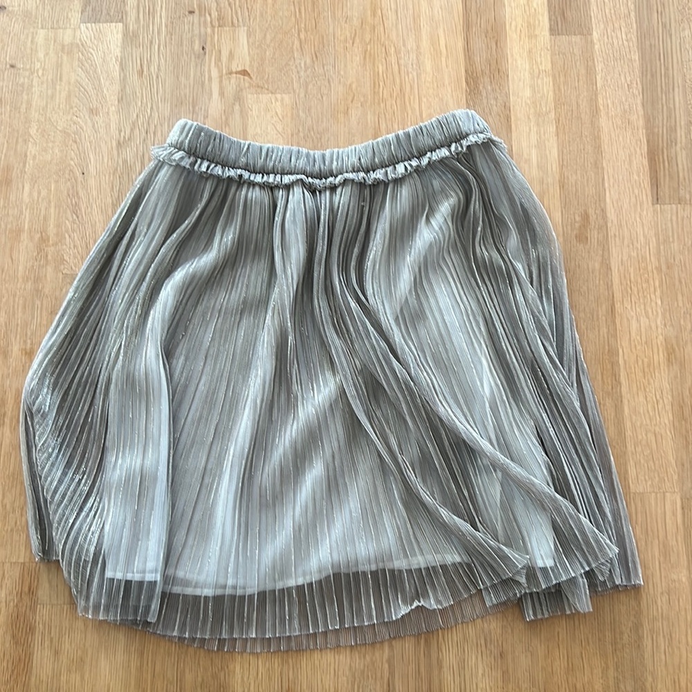 Isabel Marant Etoile metallic knitted mini skirt, gold, Size 34